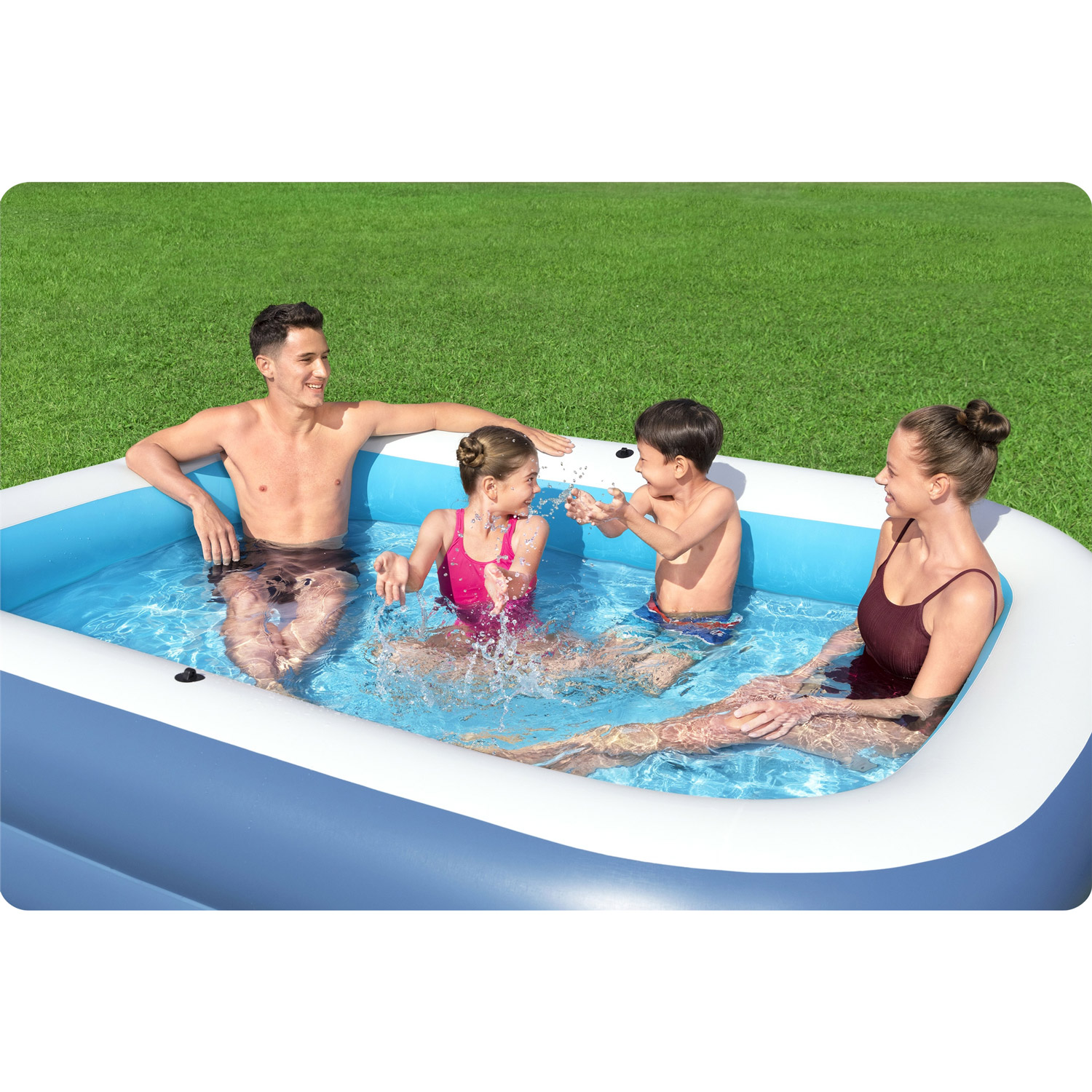 Basen dmuchany rodzinny z daszkiem 254 x 174 x 140 cm Bestway 54449