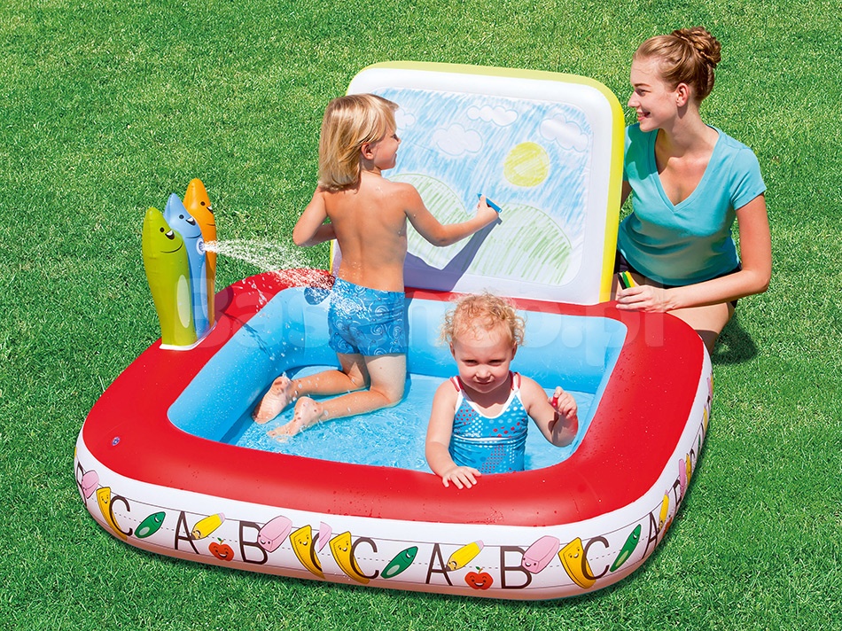Basen dmuchany Rysuj i Ucz się 132 x 132 x 81 cm Bestway 52184