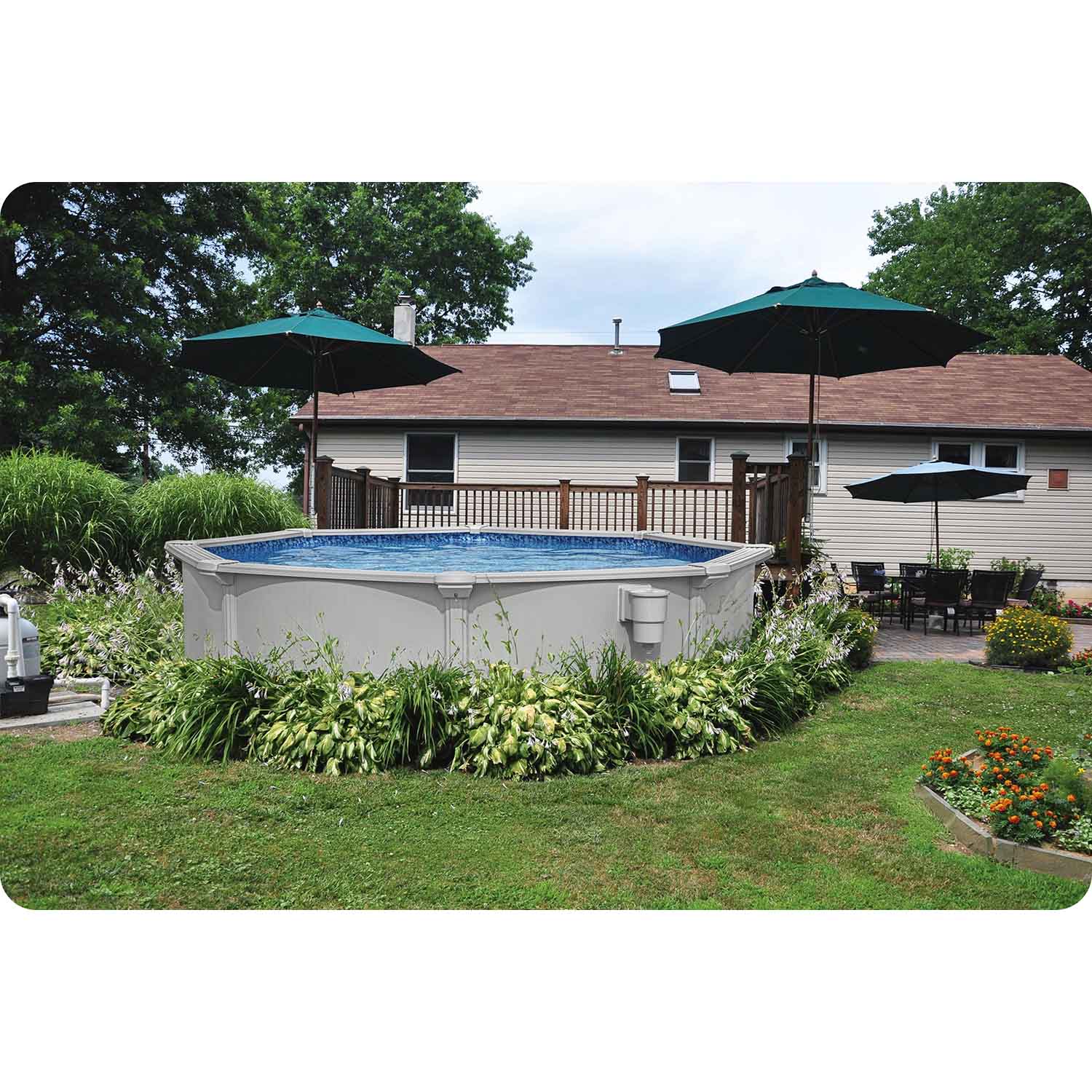 Basen ogrodowy panelowy całoroczny 305 x 122 cm 13w1 Bestawy 56566