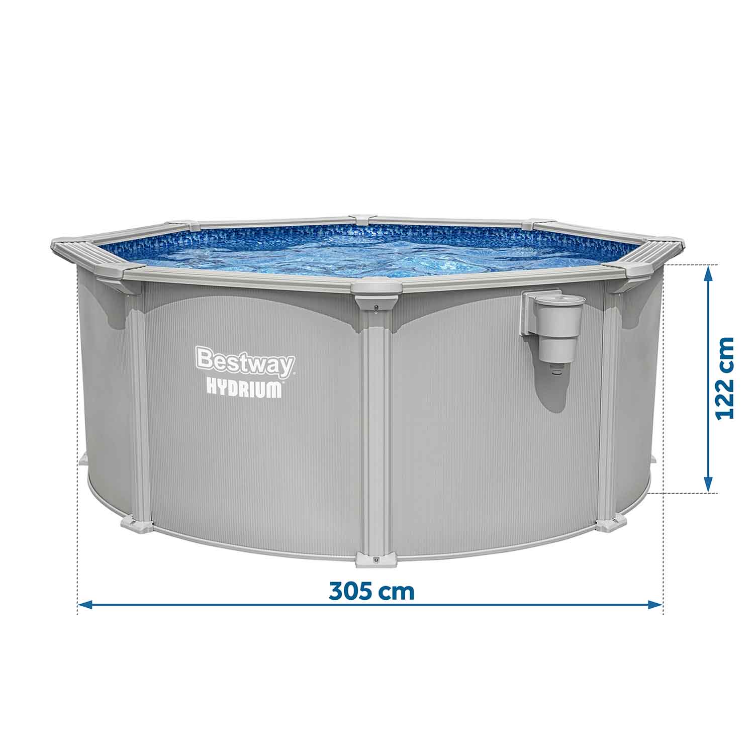 Basen ogrodowy panelowy całoroczny 305 x 122 cm 13w1 Bestawy 56566