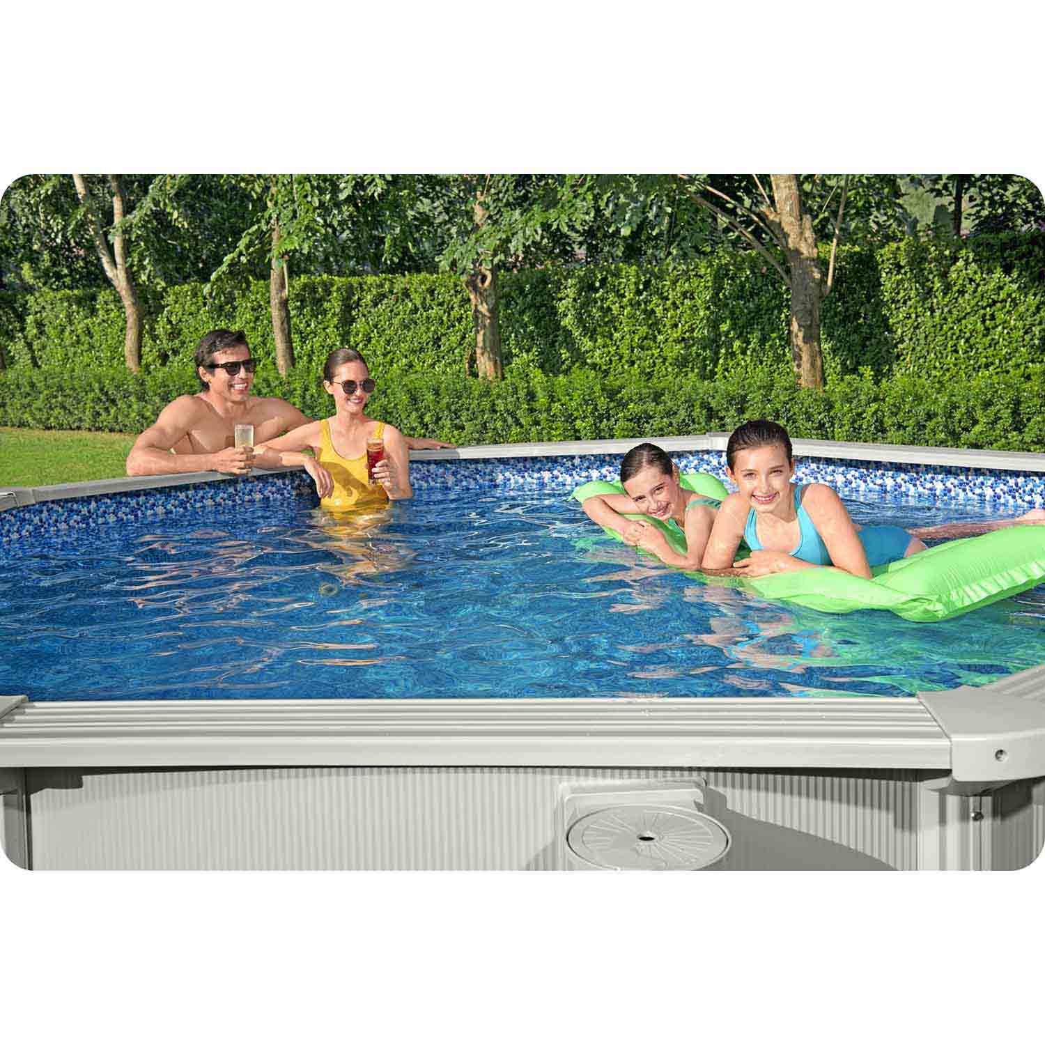 Basen ogrodowy panelowy całoroczny 366 x 122 cm 13w1 Bestawy 56574