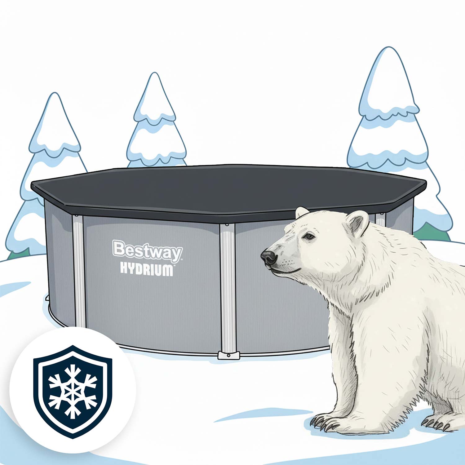  Basen ogrodowy panelowy całoroczny 457 x 122 cm 13w1 Bestawy 56384