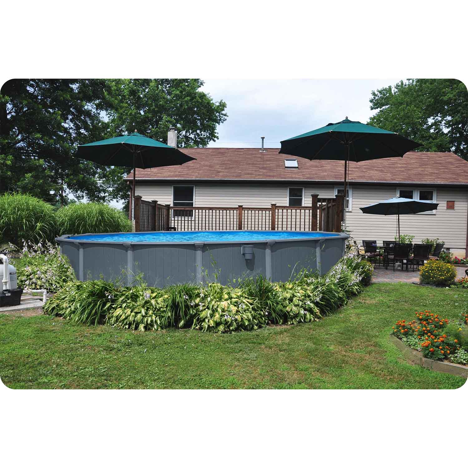 Basen ogrodowy panelowy całoroczny 732 x 132 cm 13w1 Bestawy 561RP