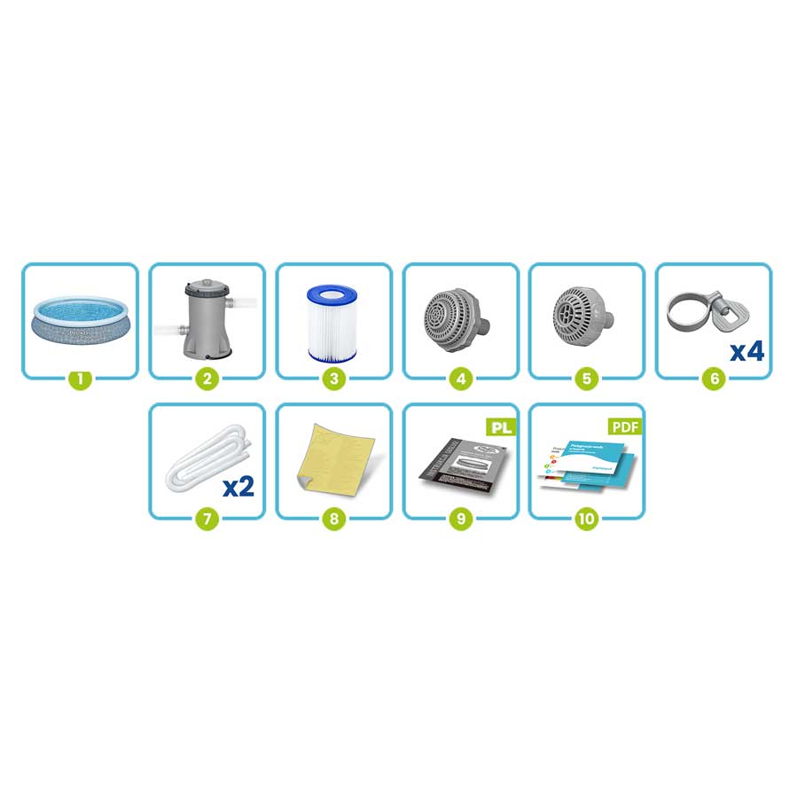 Basen ogrodowy rozporowy 457 x 84 cm 9w1 Bestway 57313NN