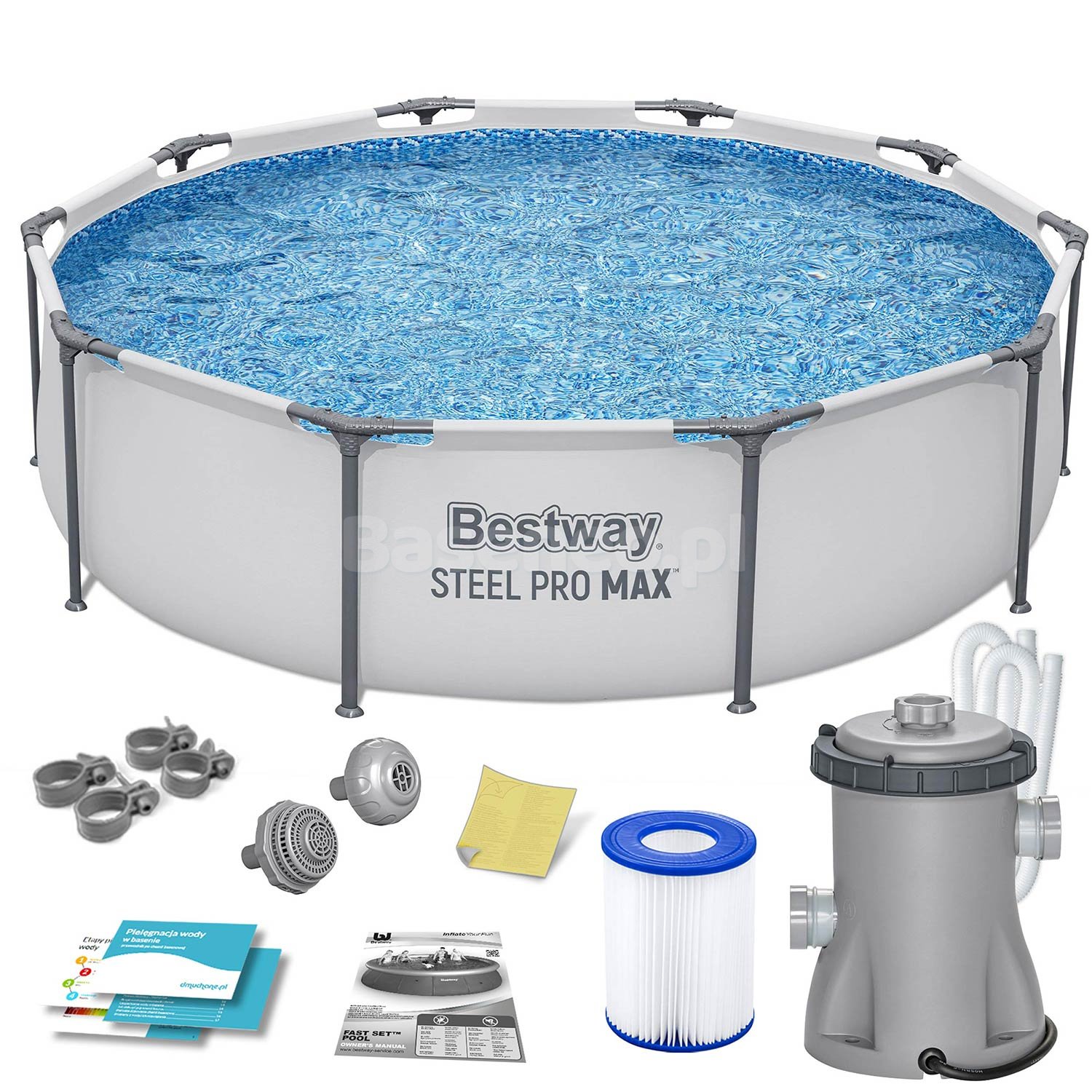 Basen ogrodowy stelażowy 305 x 76 cm 9w1 Bestway 56408