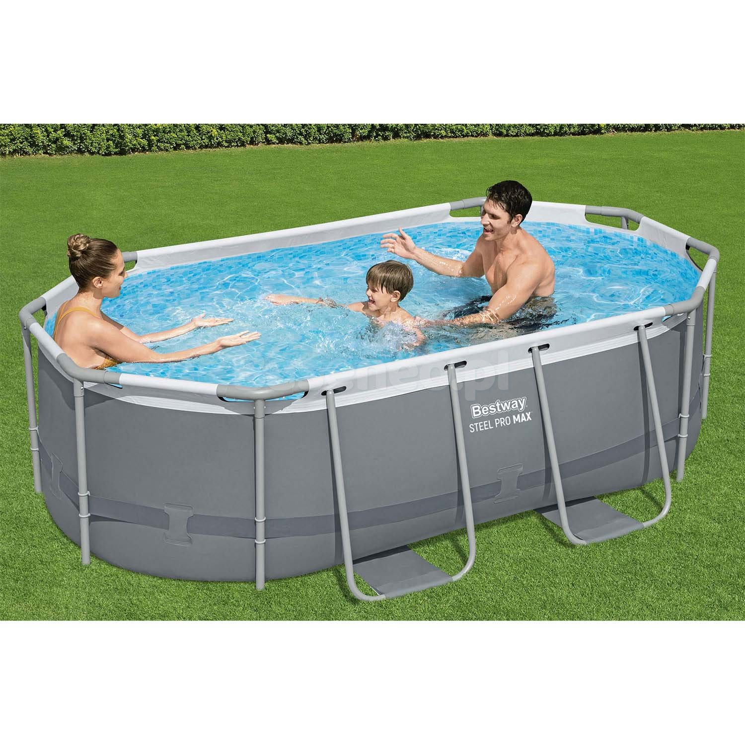 Basen ogrodowy stelażowy 305 x 200 x 84 cm 17w1 Bestway 5614A + maszynka do baniek GRATIS
