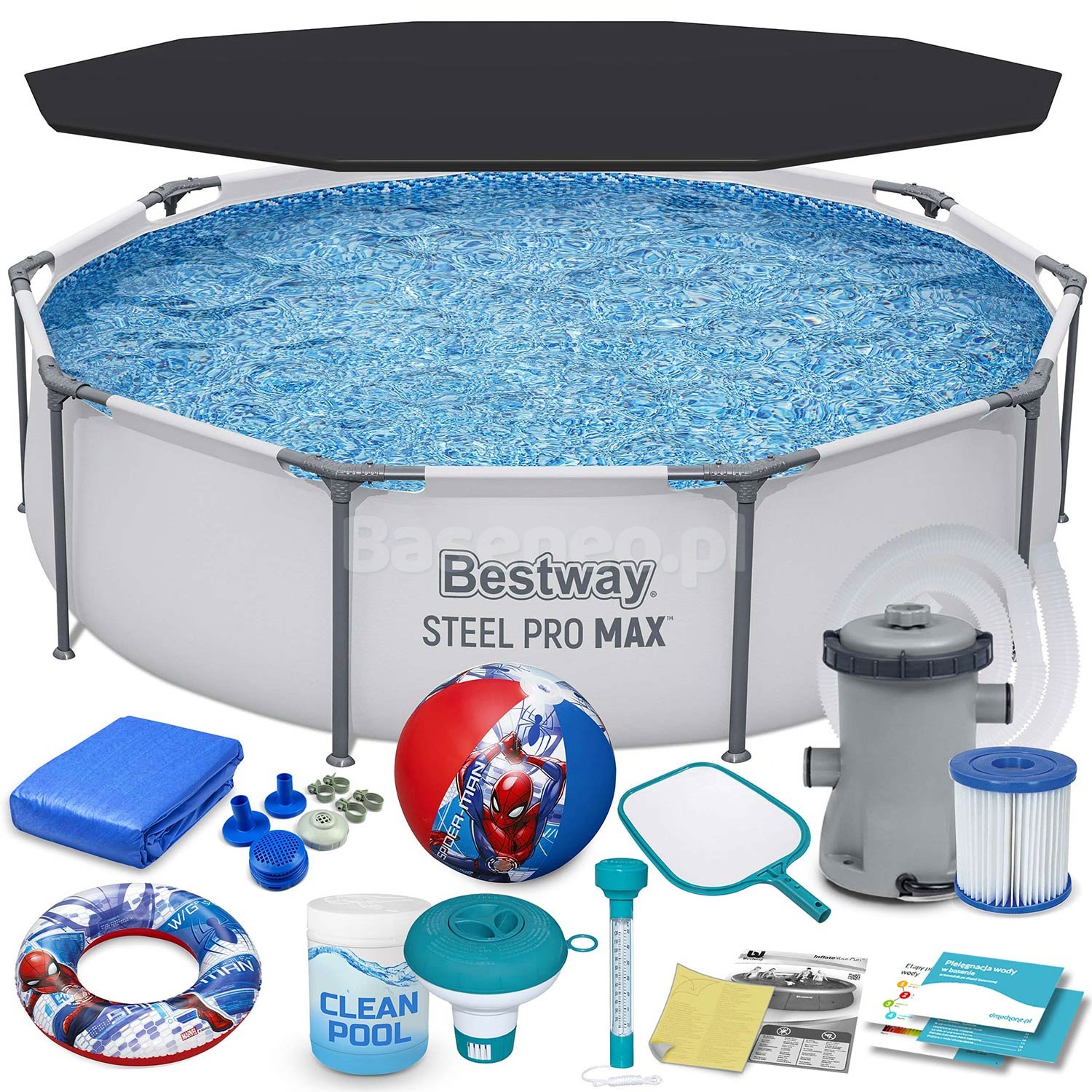 Basen ogrodowy stelażowy 305 x 76 cm 17w1 Bestway 56408