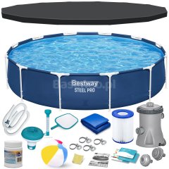Basen ogrodowy stelażowy 366 x 76 cm 16w1 Bestway 56681