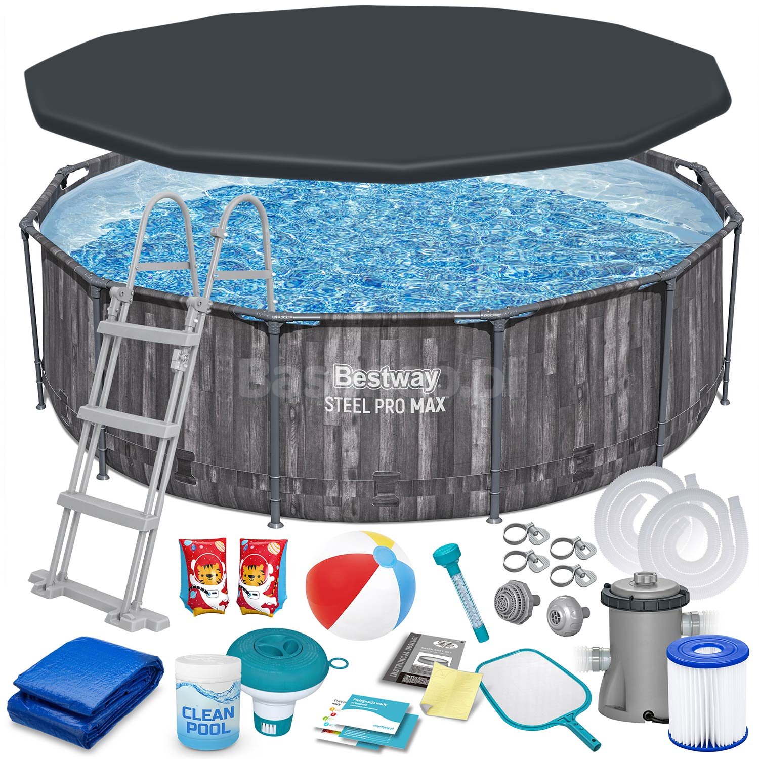 Basen ogrodowy stelażowy 366 x 100 cm 18w1 Bestway 5614X