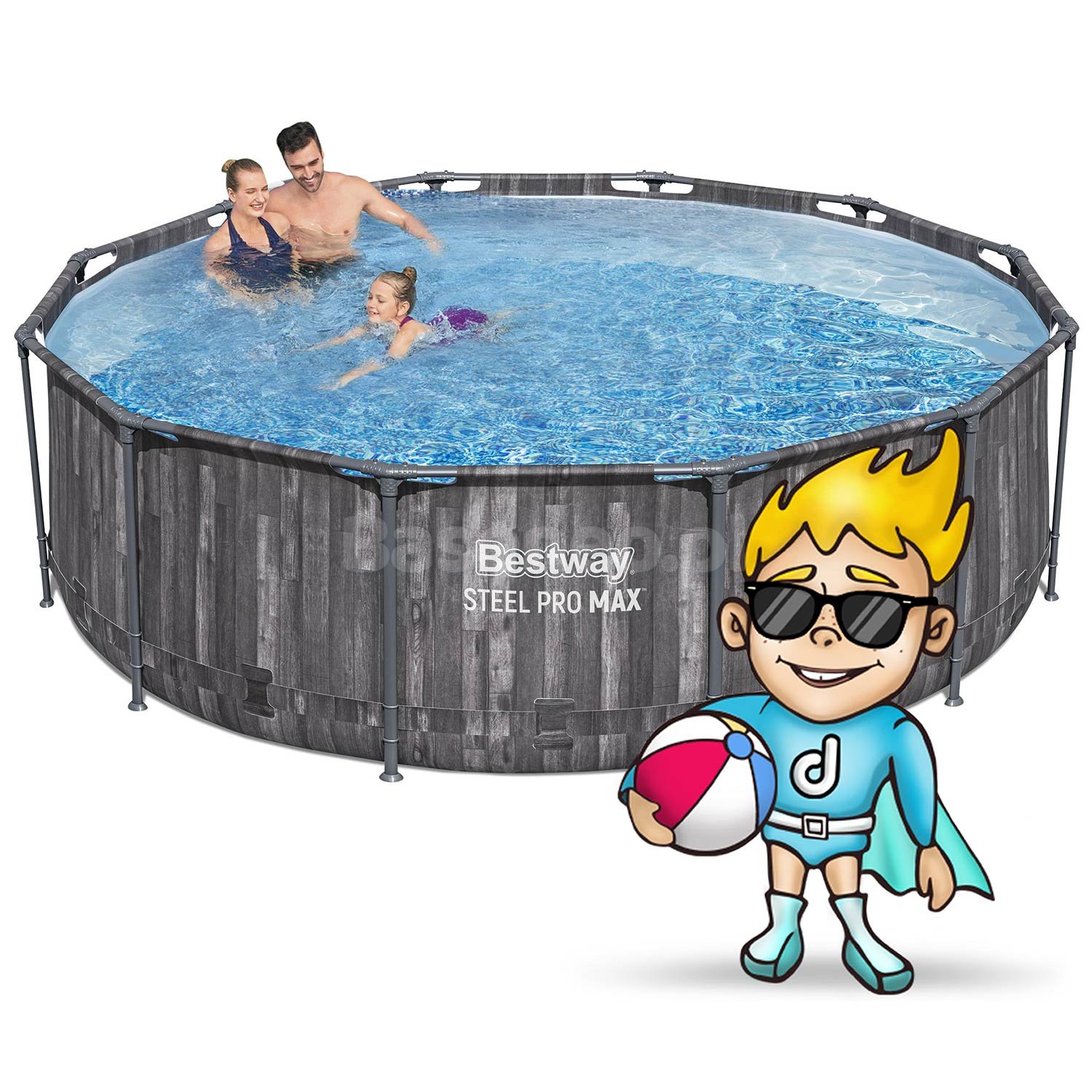 Basen ogrodowy stelażowy 366 x 100 cm 18w1 Bestway 5614X