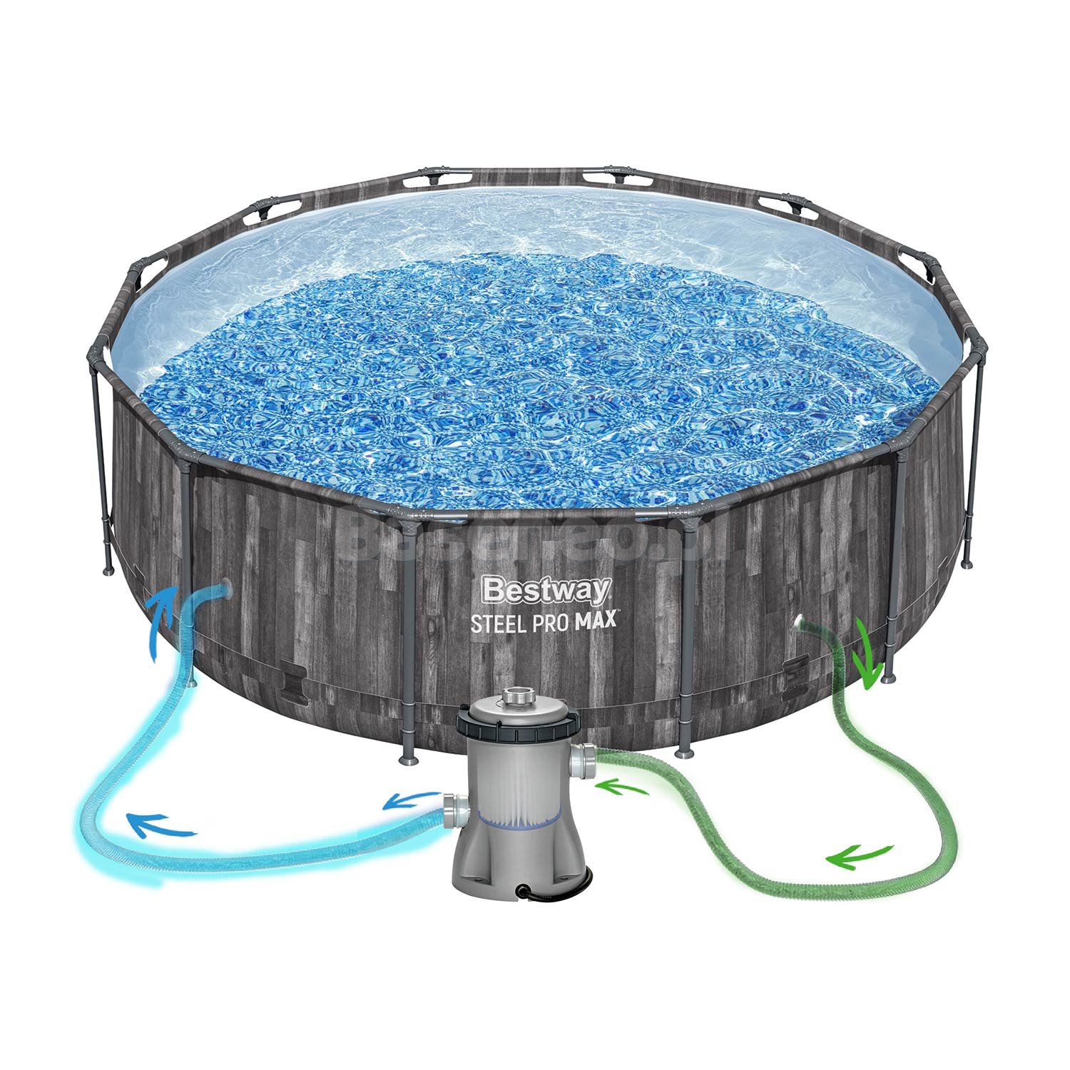 Basen ogrodowy stelażowy 366 x 100 cm 18w1 Bestway 5614X