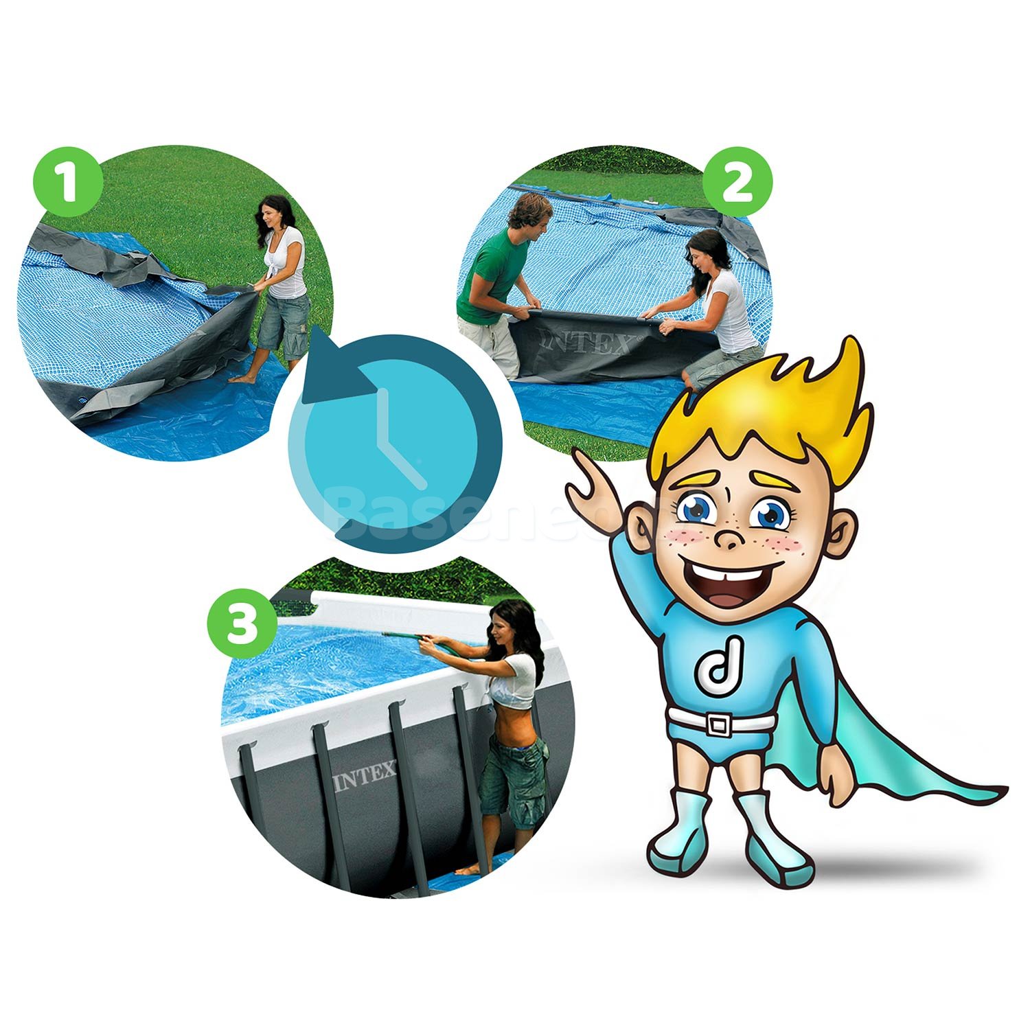 Basen ogrodowy stelażowy 366 x 100 cm 18w1 Bestway 5614X + maszynka do baniek GRATIS