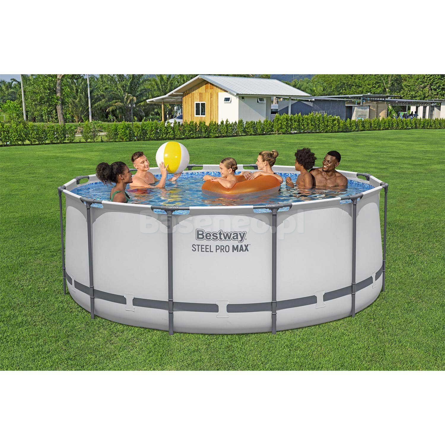 Basen ogrodowy stelażowy 366 x 122 cm 18w1 Bestway 56420 + maszynka do baniek GRATIS