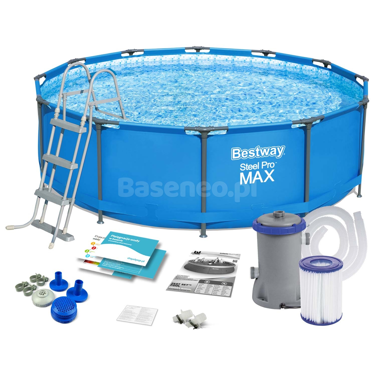 Basen ogrodowy stelażowy 366x100cm BESTWAY 10w1