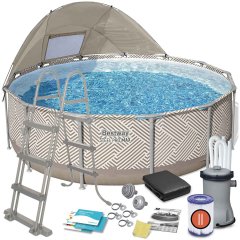 Basen ogrodowy stelażowy 396 x 107 cm 11w1 Bestway 561FY