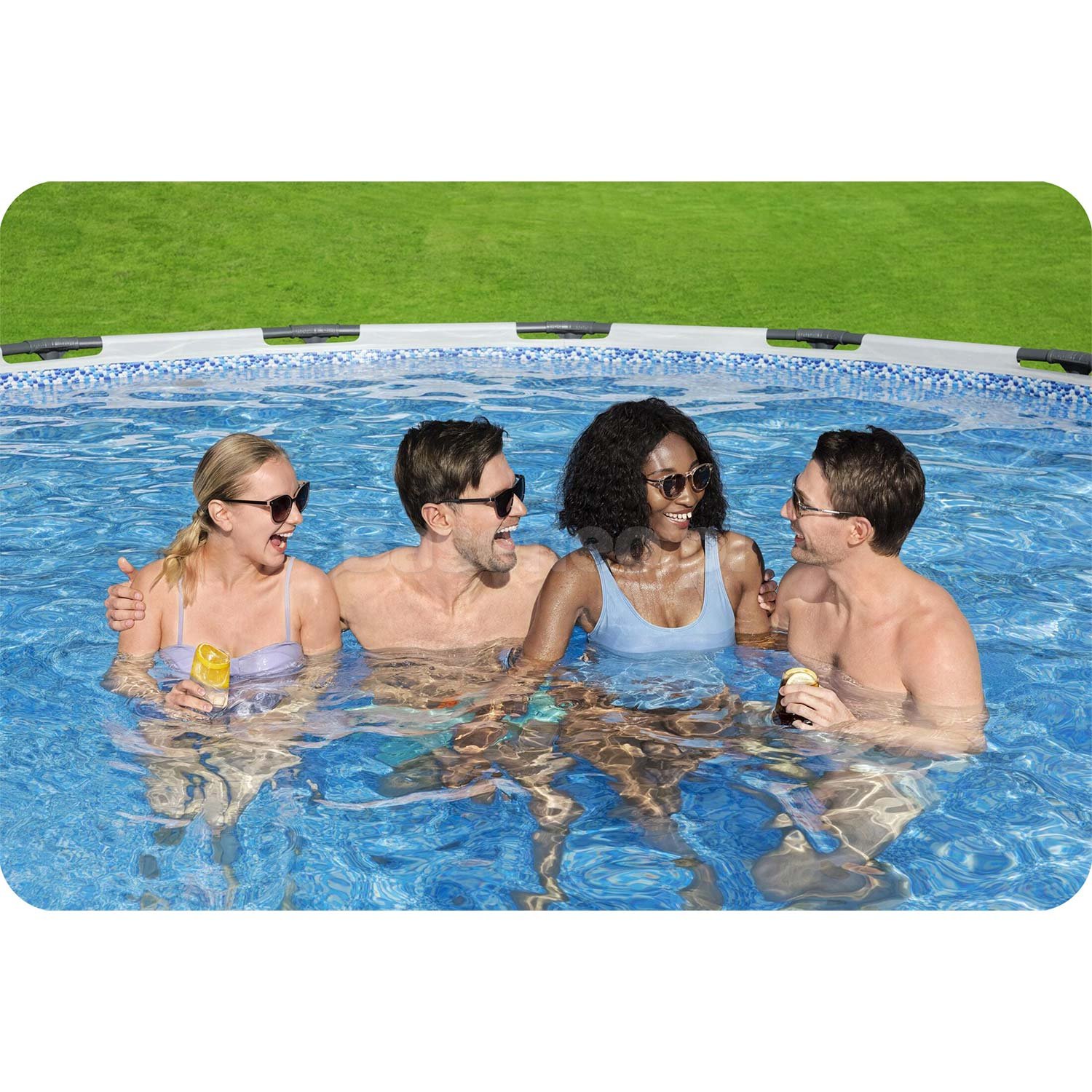 Basen ogrodowy stelażowy 396 x 122 cm 18w1 Bestway 5618W