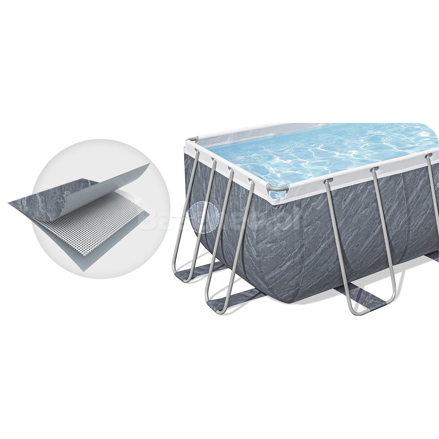 Basen ogrodowy stelażowy 404 x 201 x 100 cm 18w1 Bestway 56721