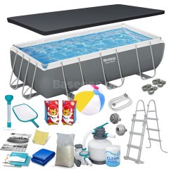 Basen ogrodowy stelażowy 404 x 201 x 100 cm 18w1 56442 Bestway 