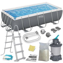 Basen ogrodowy stelażowy 404 x 201 x 100 cm 11w1 56442 Bestway 