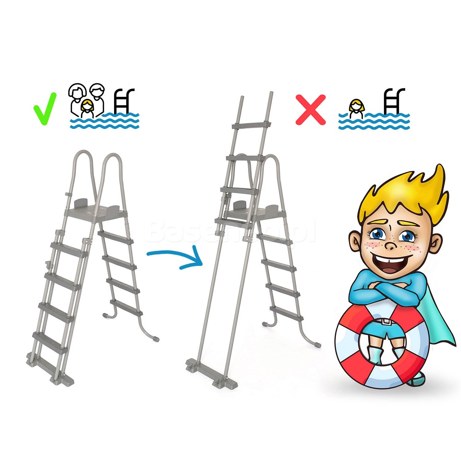 Basen ogrodowy stelażowy 404 x 201 x 100 cm 18w1 56442 Bestway 