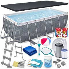 Basen ogrodowy stelażowy 412 x 201 x 122 cm 17w1 Bestway 56722