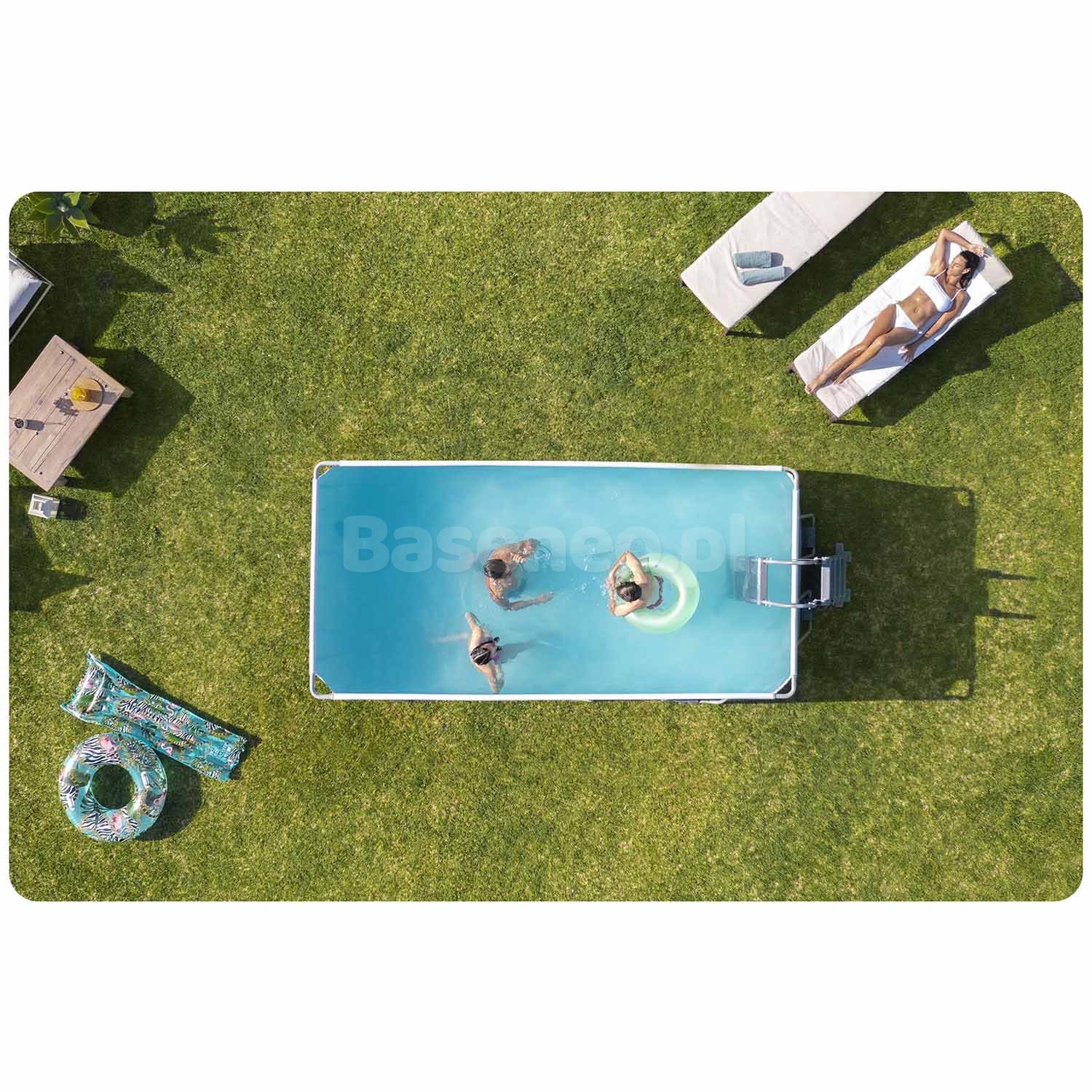 Basen ogrodowy stelażowy 412 x 201 x 122 cm 11w1 Bestway 56722