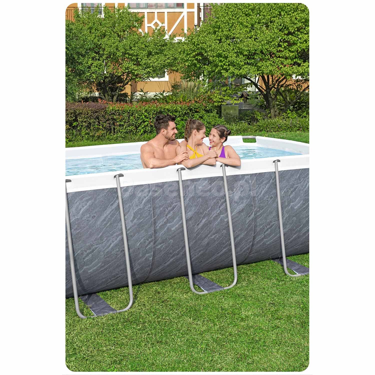 Basen ogrodowy stelażowy 412 x 201 x 122 cm 11w1 Bestway 56722