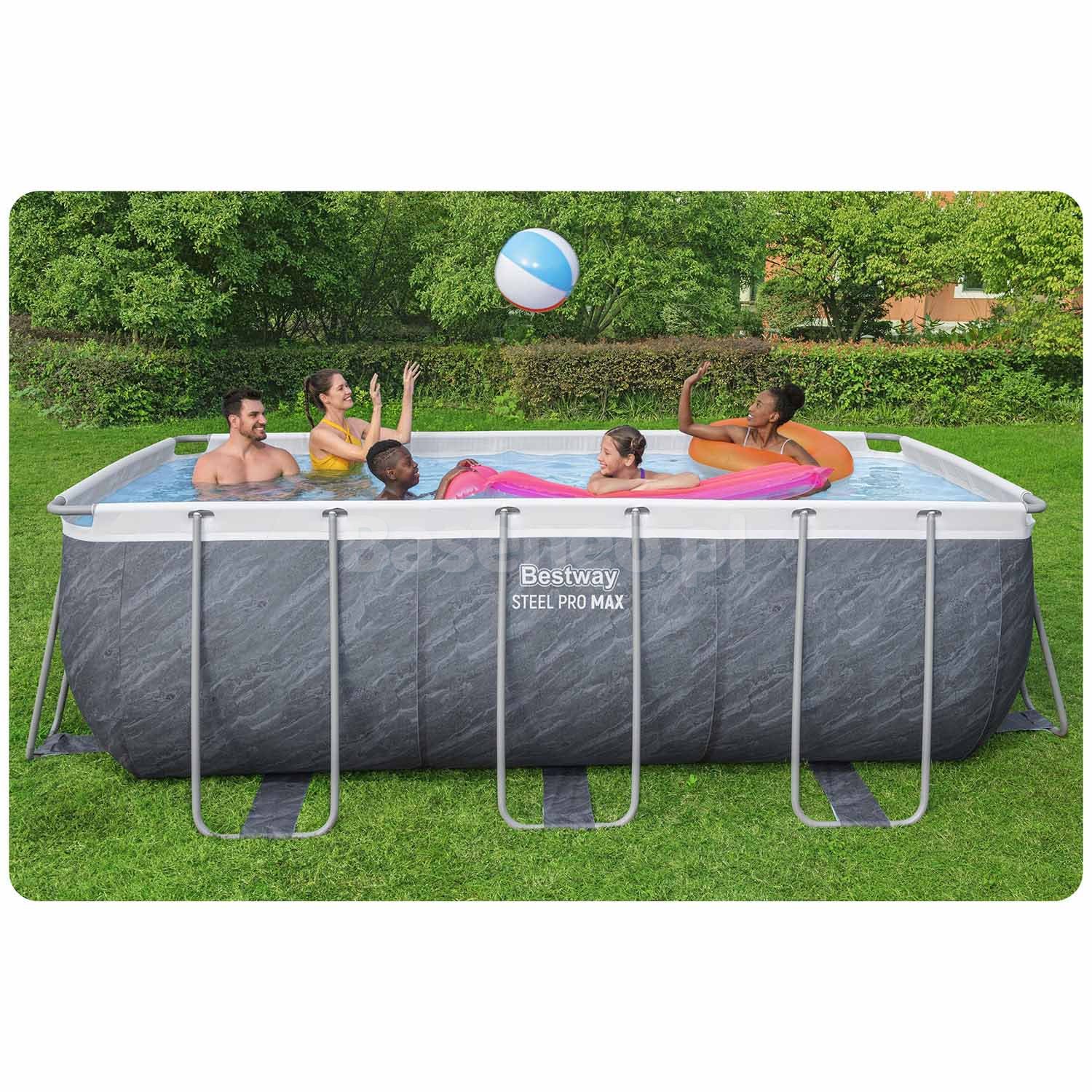 Basen ogrodowy stelażowy 412 x 201 x 122 cm 11w1 Bestway 56722