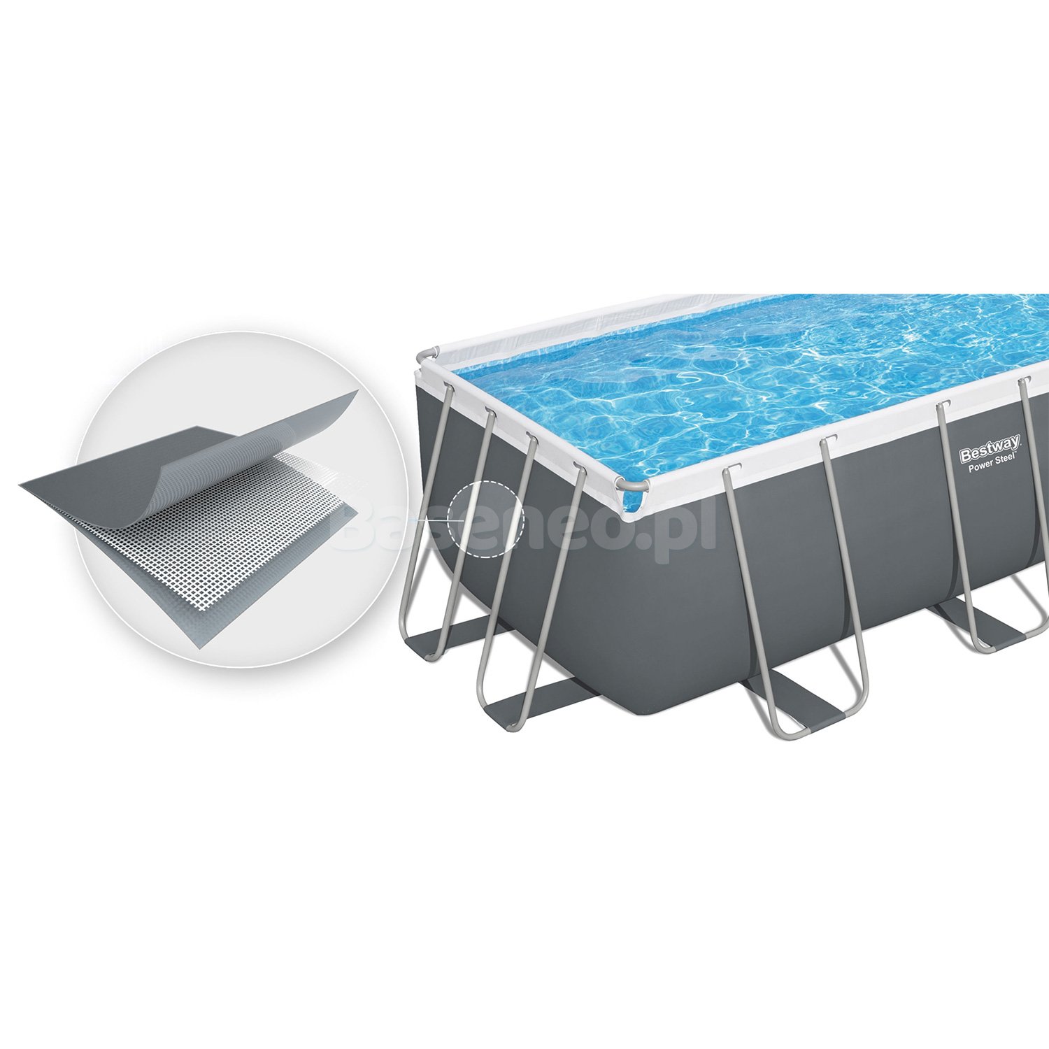 Basen ogrodowy stelażowy 412x201x122cm 18w1 Bestway 56456ND