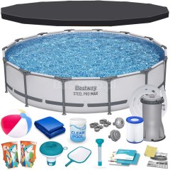 Basen ogrodowy stelażowy 427 x 84 cm 17w1 Bestway 56595