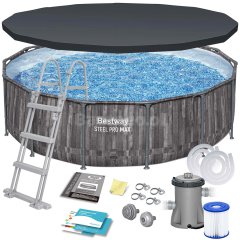 Basen ogrodowy stelażowy 427 x 107 cm 11w1 Bestway 5614Z