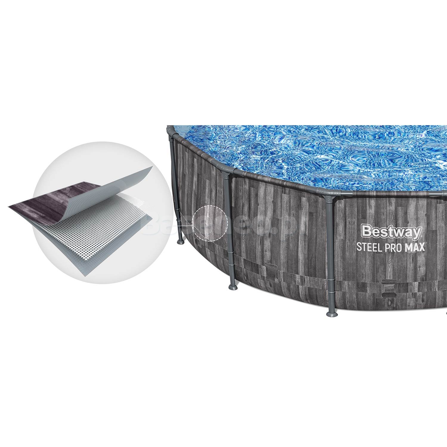Basen ogrodowy stelażowy 427 x 107 cm 11w1 Bestway 5614Z