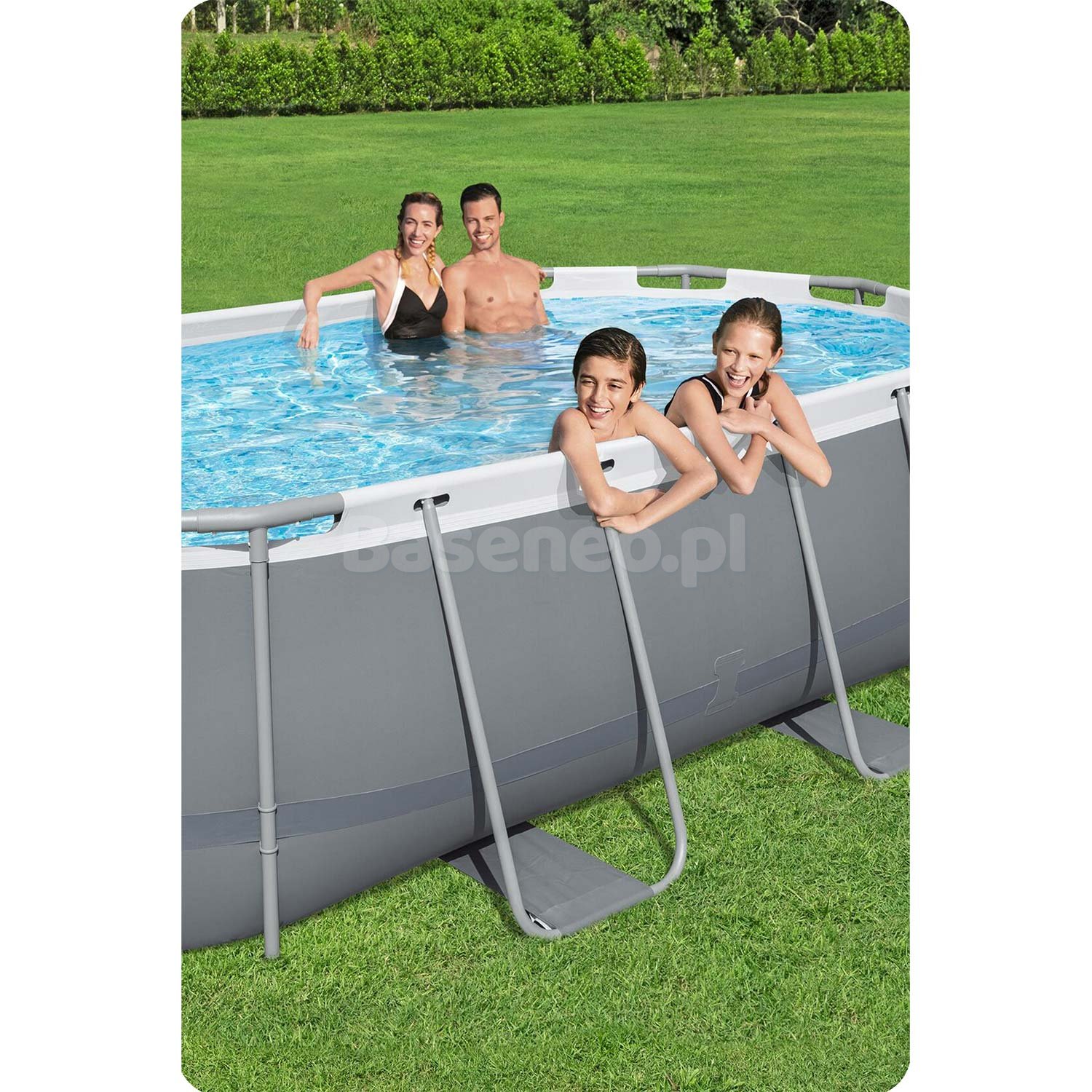Basen ogrodowy stelażowy 427 x 250 x 100 cm 18w1 Bestway 56620