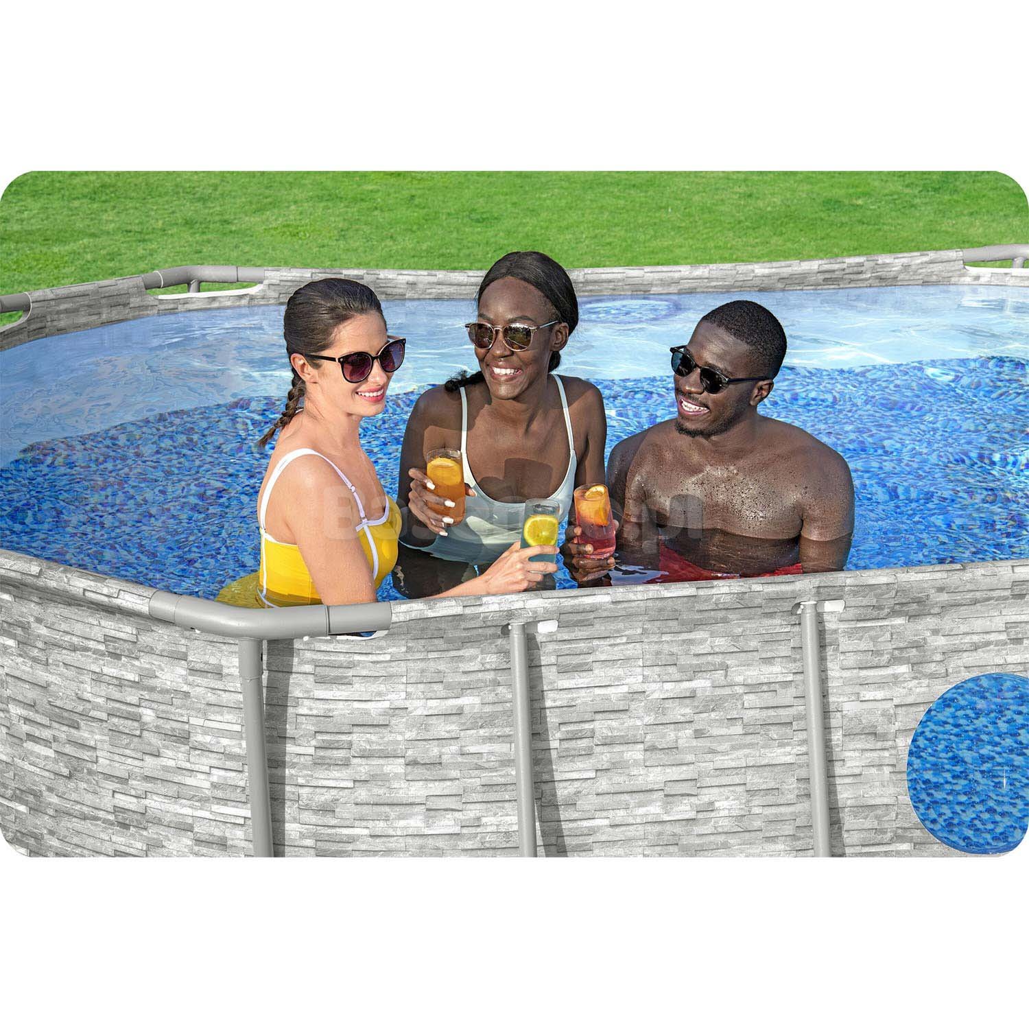 Basen ogrodowy stelażowy 427 x 250 x 100 cm 12w1 Bestway 56714N