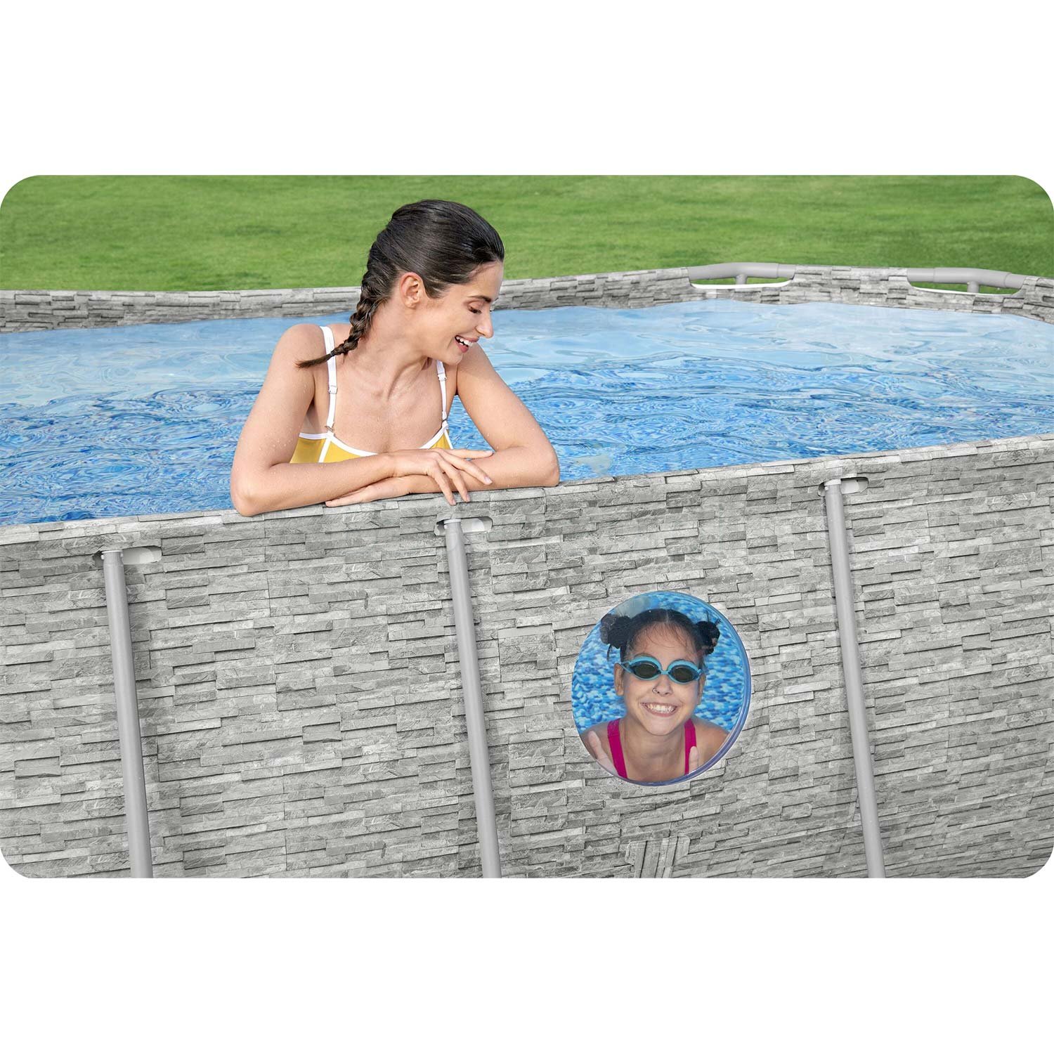 Basen ogrodowy stelażowy 427 x 250 x 100 cm 12w1 Bestway 56714N