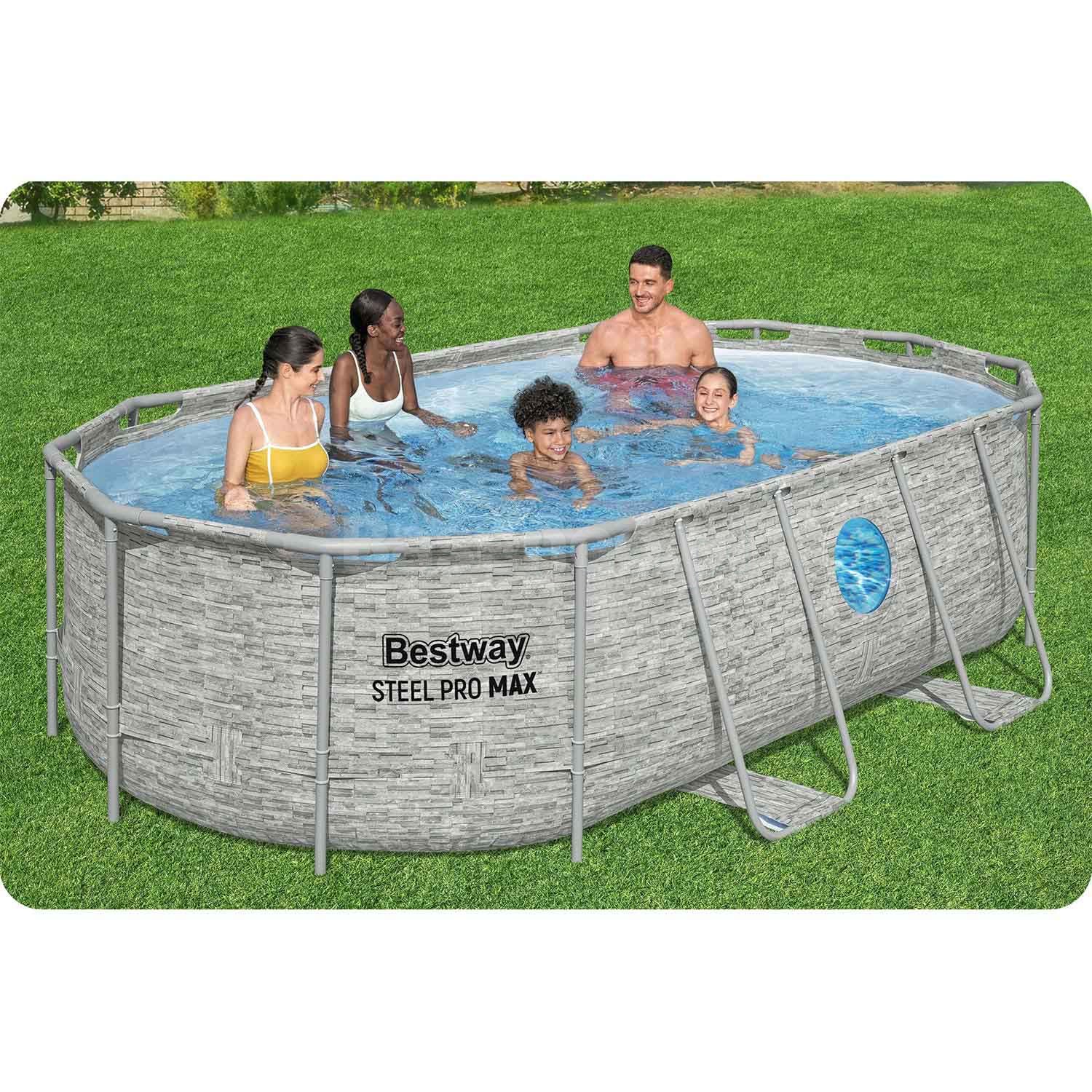 Basen ogrodowy stelażowy 427 x 250 x 100 cm 12w1 Bestway 56714N