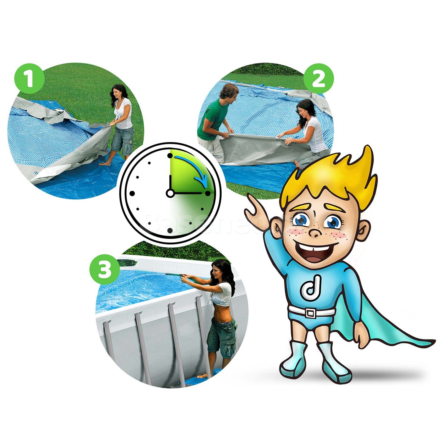 Basen ogrodowy stelażowy 427 x 250 x 100 cm 12w1 Bestway 56714N