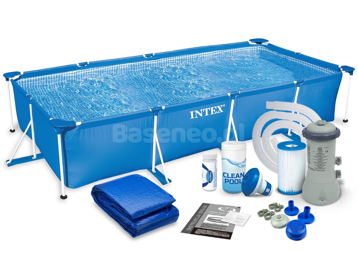 Basen ogrodowy stelażowy 450 x 220 x 84 cm 7w1 INTEX 28273