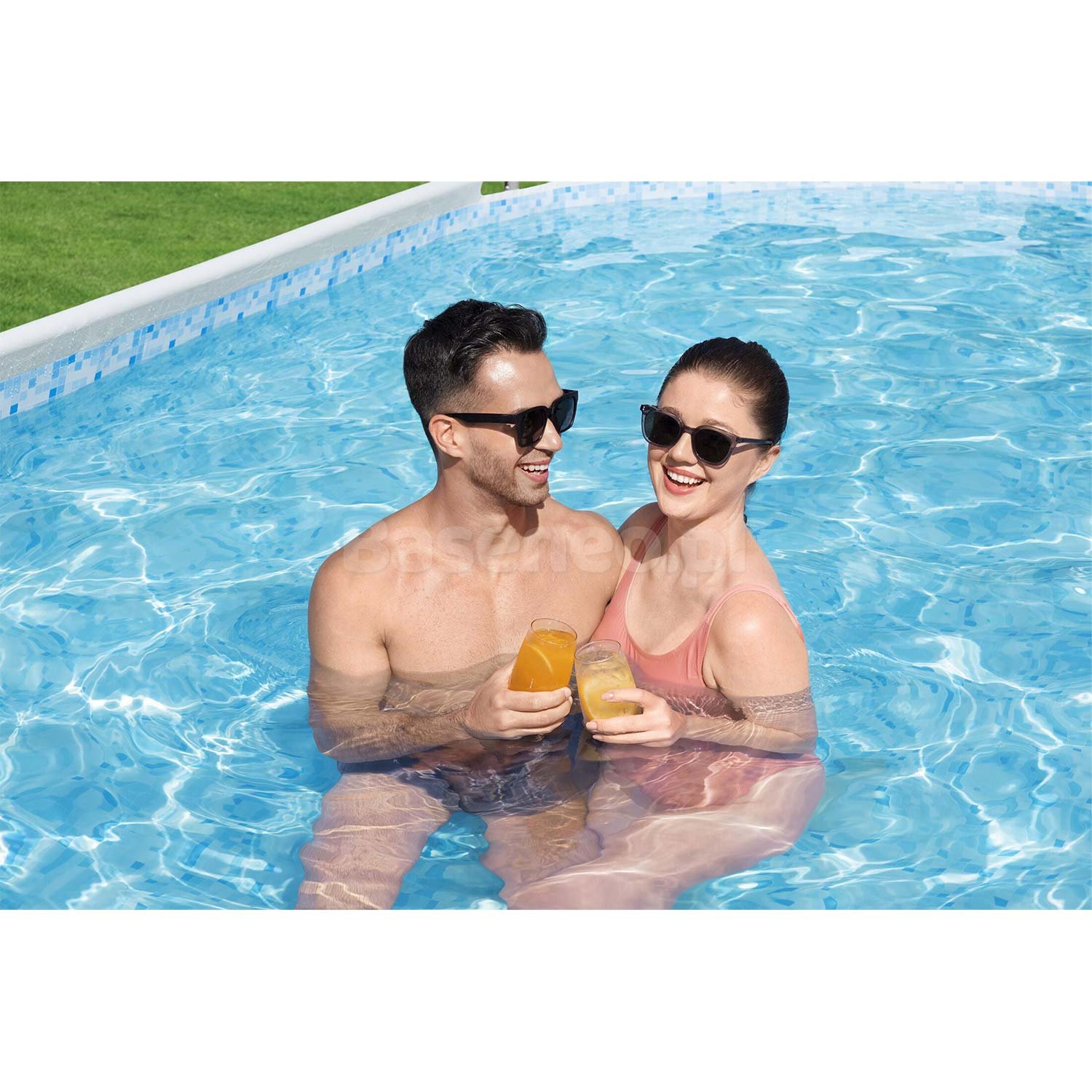 Basen ogrodowy stelażowy 488 x 305 x 107 cm 18w1 Bestway 56448