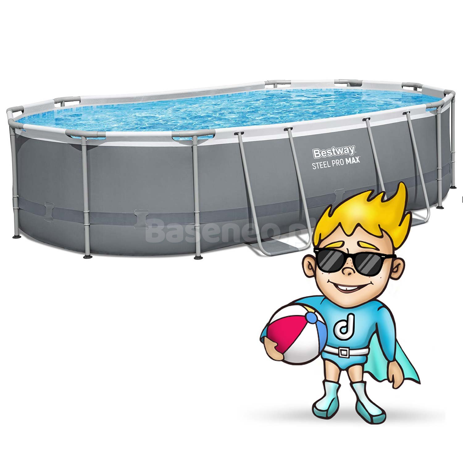 Basen ogrodowy stelażowy 488 x 305 x 107 cm 18w1 Bestway 56448 + maszynka do baniek GRATIS