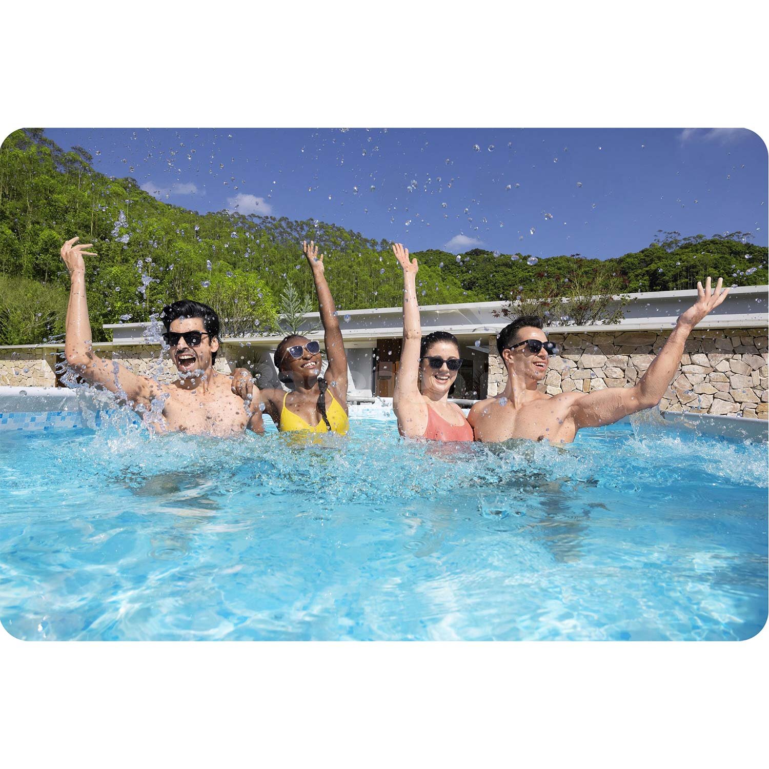 Basen ogrodowy stelażowy 488 x 305 x 107 cm 18w1 Bestway 56448 + maszynka do baniek GRATIS