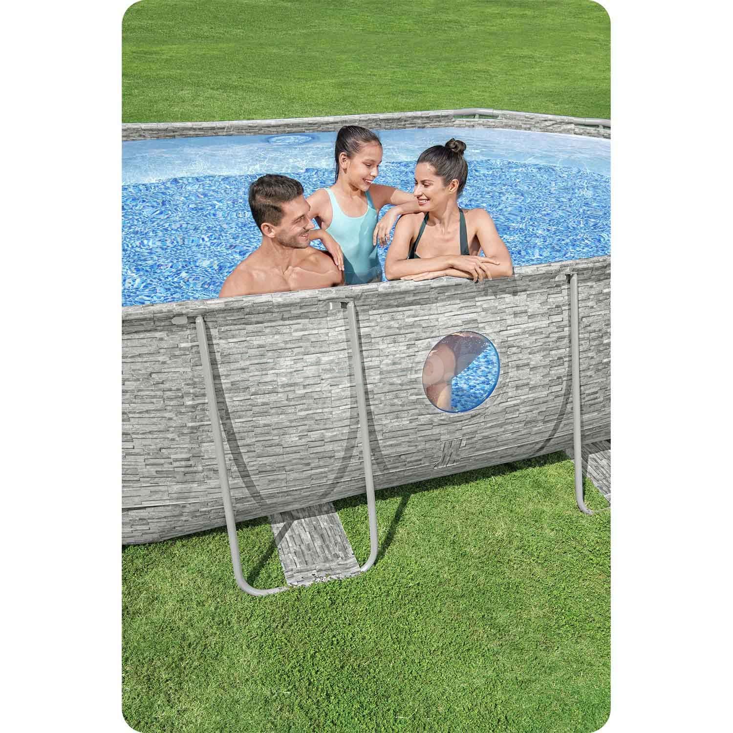 Basen ogrodowy stelażowy 488 x 305 x 107 cm 11w1 Bestway 56946