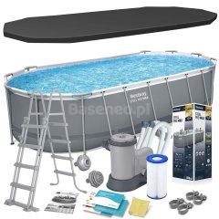 Basen ogrodowy stelażowy 549 x 274 x 122 cm 12w1 Bestway 56710