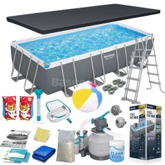 Basen ogrodowy stelażowy 549x274x122cm 17w1 Bestway 56466N