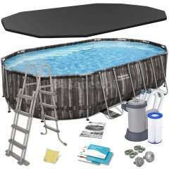 Basen ogrodowy stelażowy 610 x 366 x 122 cm 12w1 Bestway 5611R