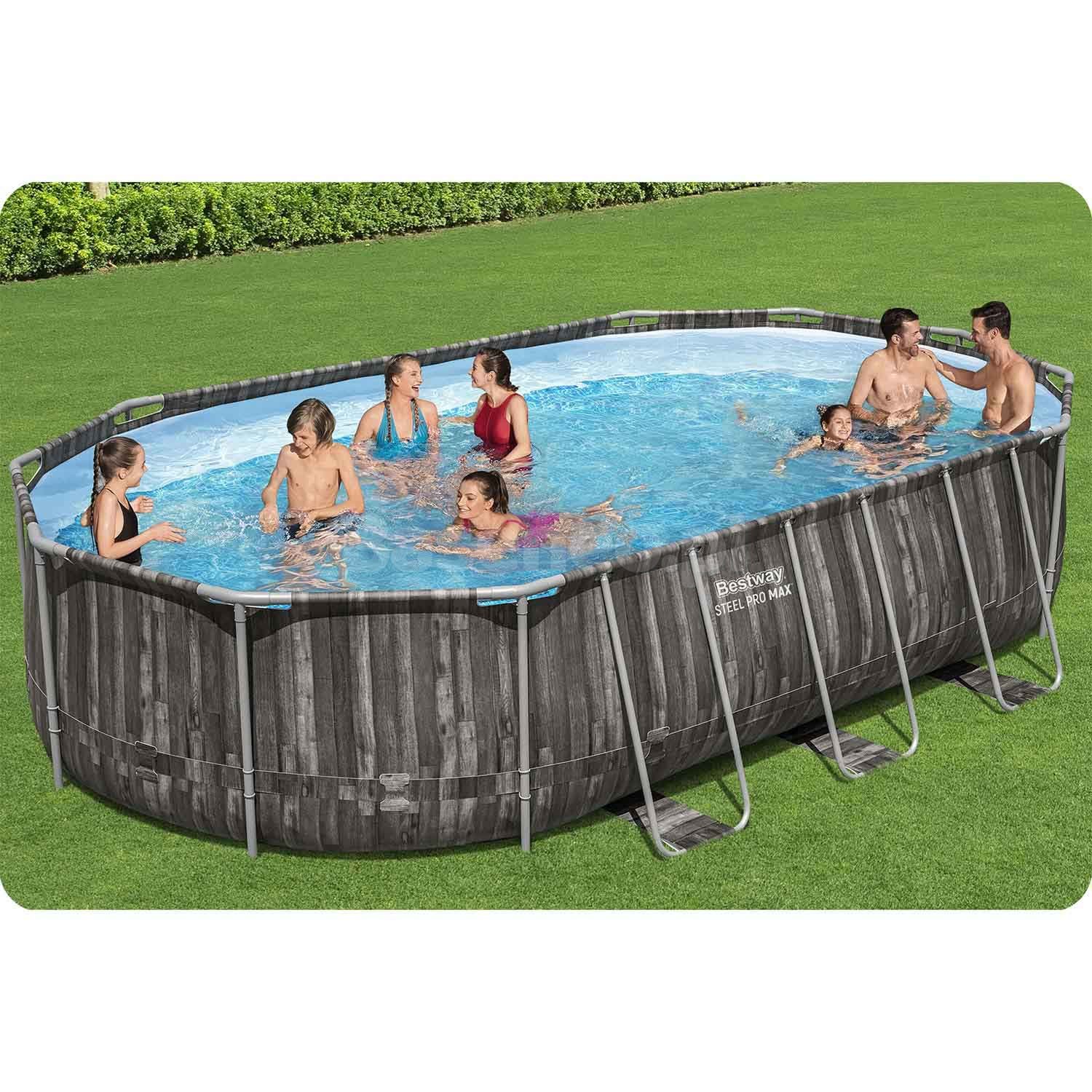 Basen ogrodowy stelażowy 610 x 366 x 122 cm 12w1 Bestway 5611R