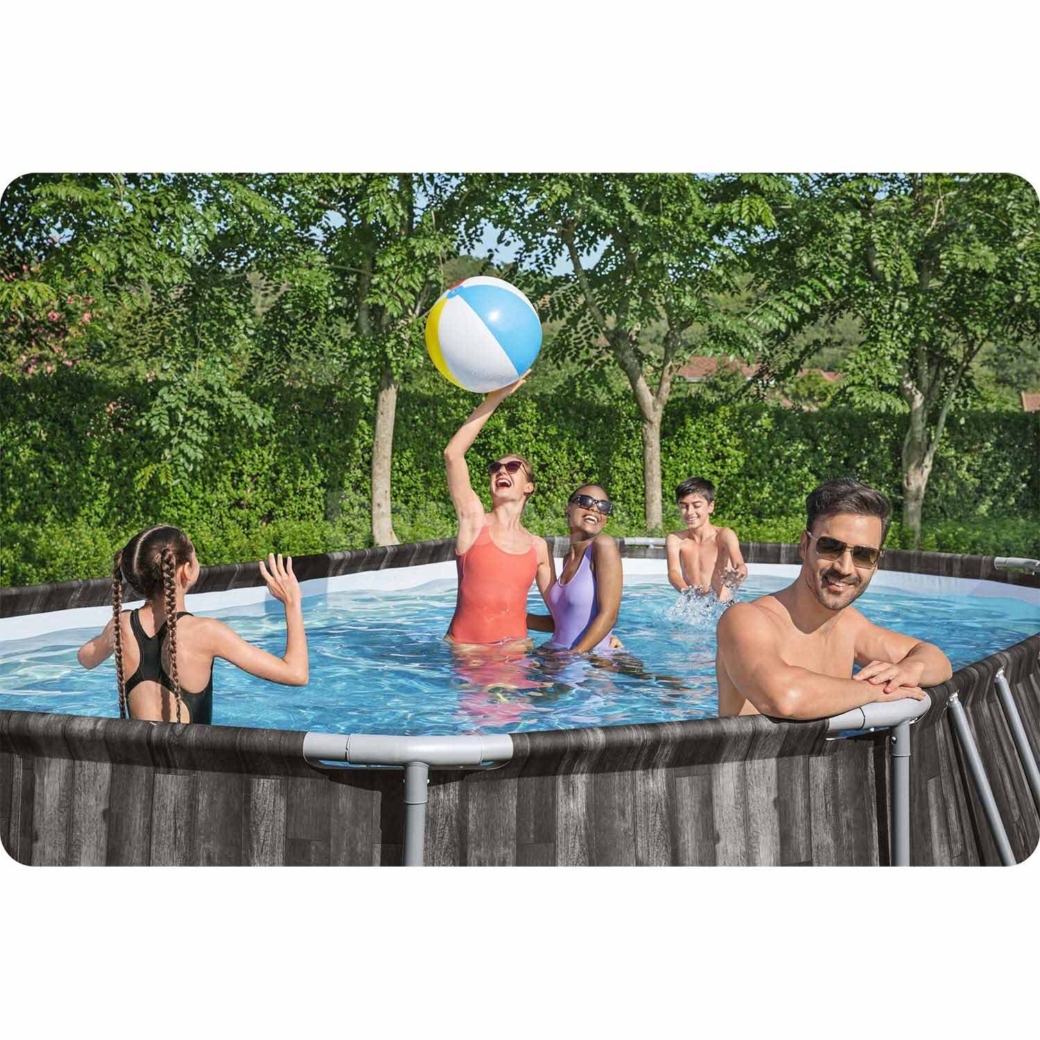Basen ogrodowy stelażowy 610 x 366 x 122 cm 18w1 Bestway 5611R