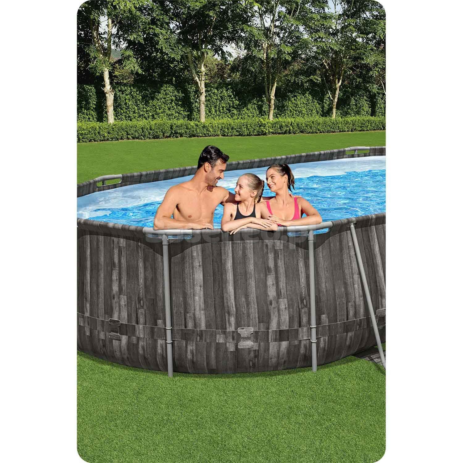 Basen ogrodowy stelażowy 610 x 366 x 122 cm 18w1 Bestway 5611R