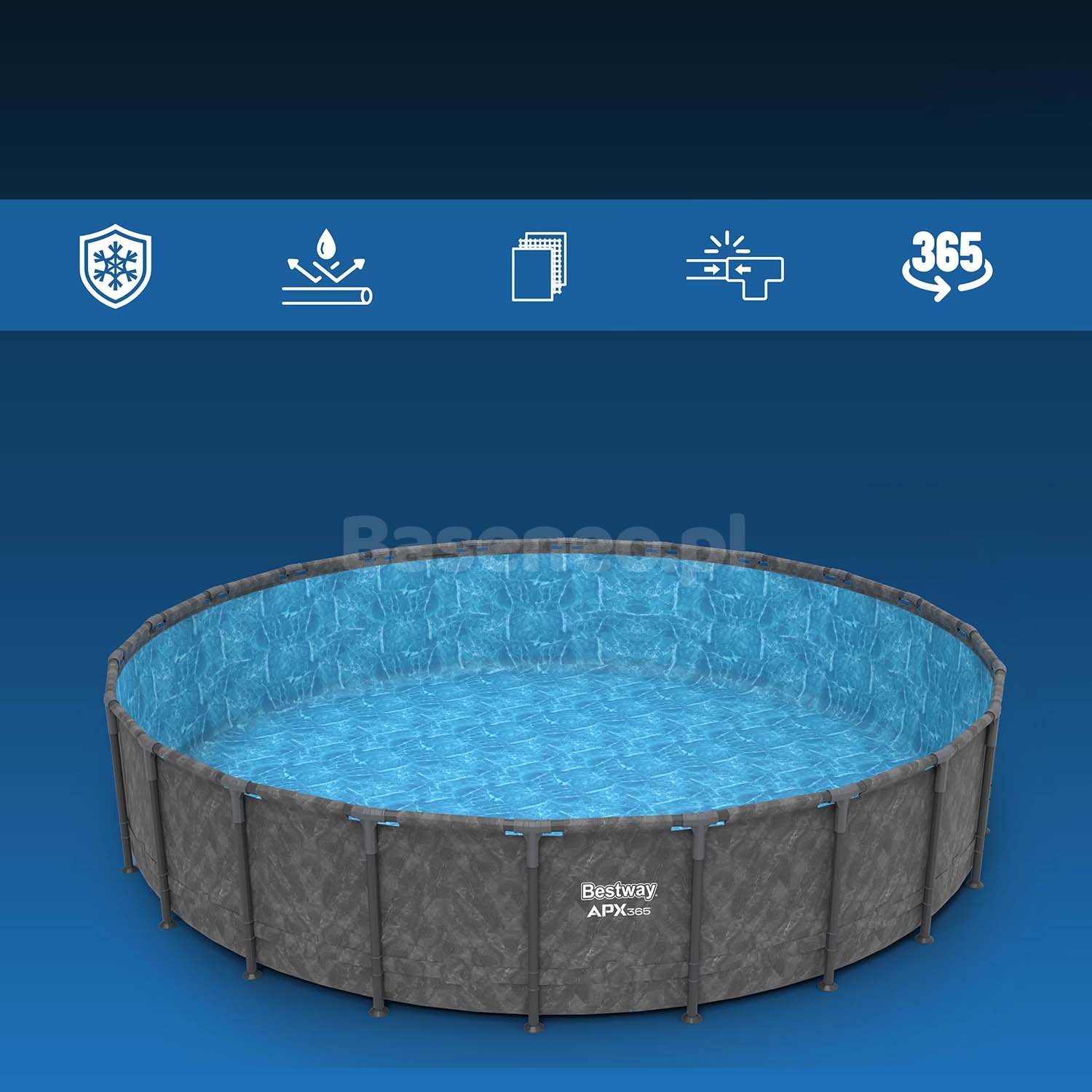 Basen ogrodowy stelażowy 610 x 132 cm 11w1 Bestway 561KE
