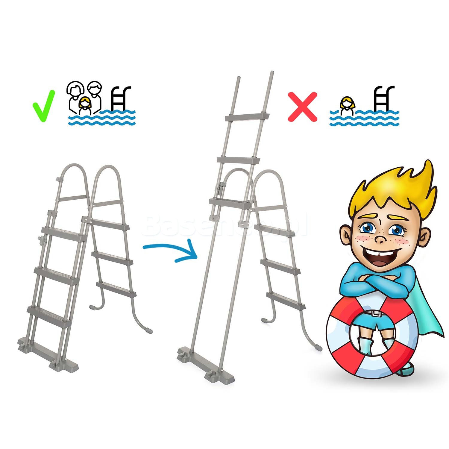 Basen ogrodowy stelażowy 610 x 366 x 122 cm 13w1 Bestway 56719N